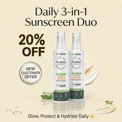 3 in 1 Daily Sunscreen - 80ml Duo SPF 50 PA+++ For Sun Protection & Skin Brightening