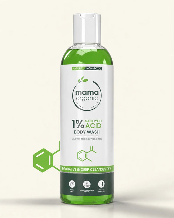 1% Salicylic Acid Body Wash 250ml for Deep Pore Cleansing and Exfoliation with Glycolic Acid