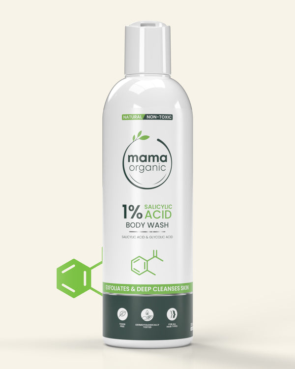 1% Salicylic Acid Body Wash - 250ml For Exfoliates & Deep Cleanses Skin (Gel Base)