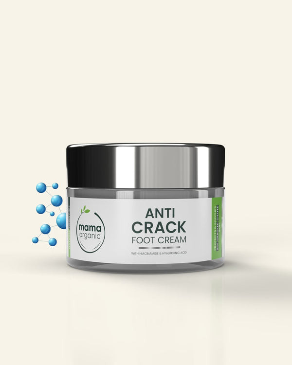 Anti Crack Foot Cream - 50ml for Soothes, Cracked & Chafed Skin with Niacinamide & Hyaluronic Acid