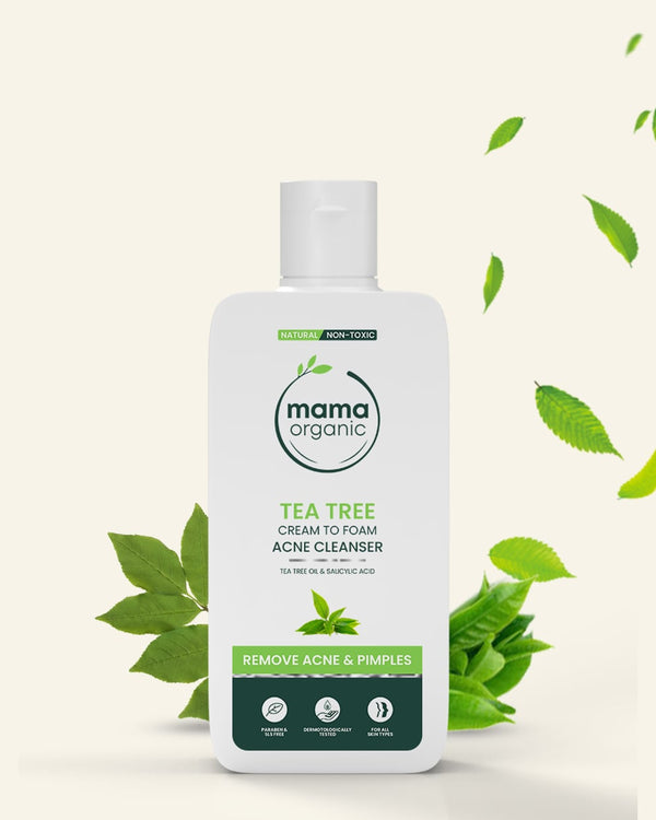 Tea Tree Cream to Foam Facial Cleanser - 80ml For Clearer-Looking, Blemish-Prone Skin