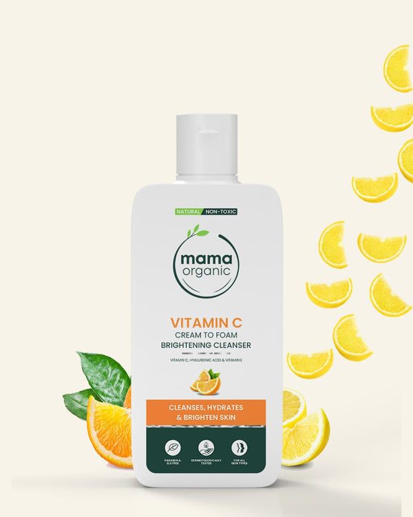 Vitamin C Cream to Foam Facial Cleanser - 80ml For Hydrates & Brighten Skin