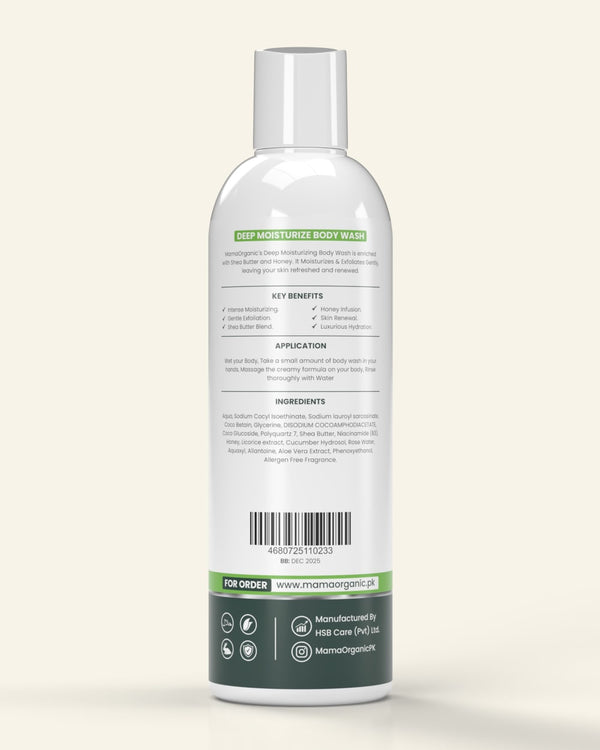 Deep Moisturizing Body Wash - 250ml For Moisturize Skin & Gently Cleanses (Cream Base)