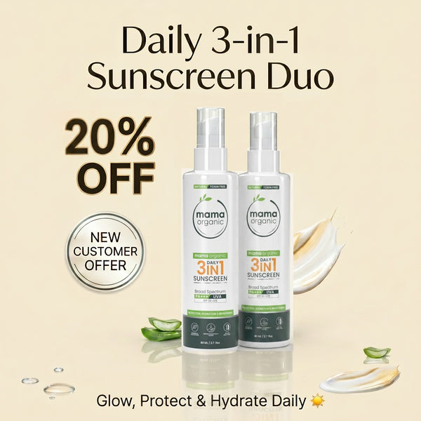 3 in 1 Daily Sunscreen - 80ml Duo SPF 50 PA+++ For Sun Protection & Skin Brightening