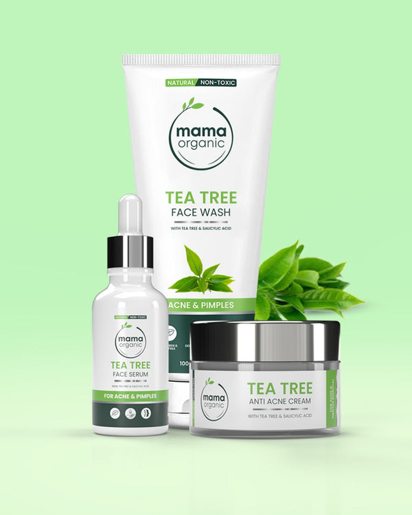 Tea Tree Acne Control Kit | Face Wash 100ml + Serum 30ml + Cream 50g