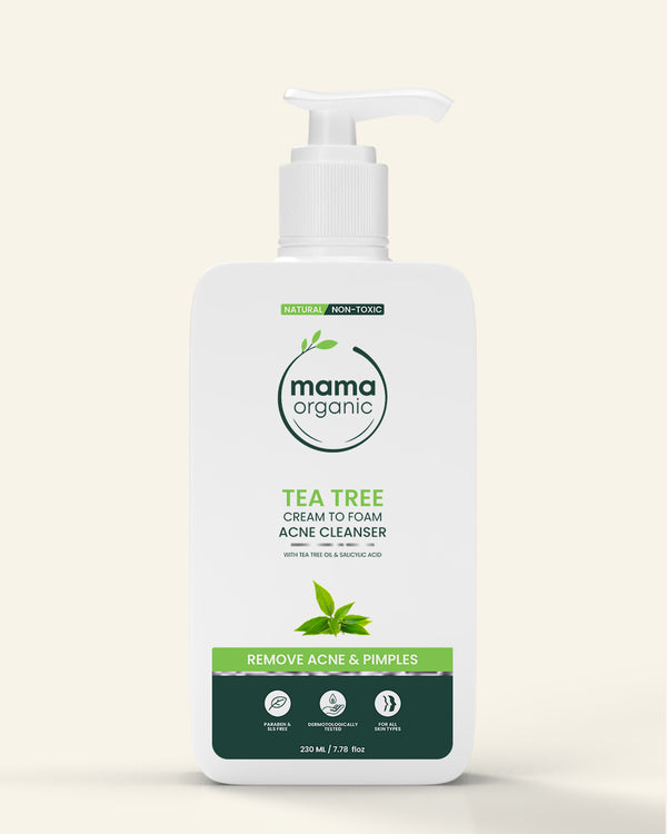 Tea Tree Cream to Foam Facial Cleanser - 230ml For Clearer-Looking, Blemish-Prone Skin
