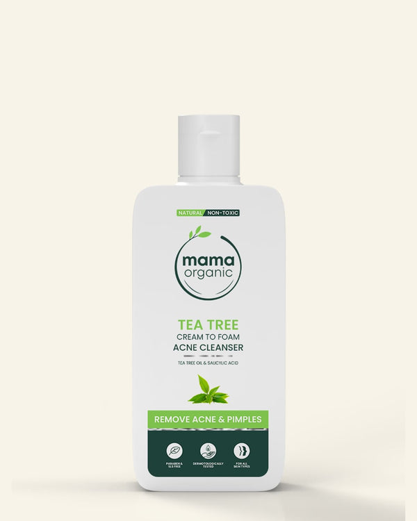 Tea Tree Cream to Foam Facial Cleanser - 80ml For Clearer-Looking, Blemish-Prone Skin