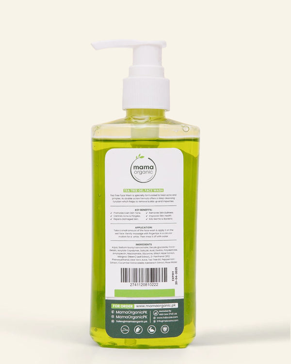 Tea Tree Face Wash - 200ml For Acne & Pimples With Tea Tree & Neem Extract ( Gel Base )