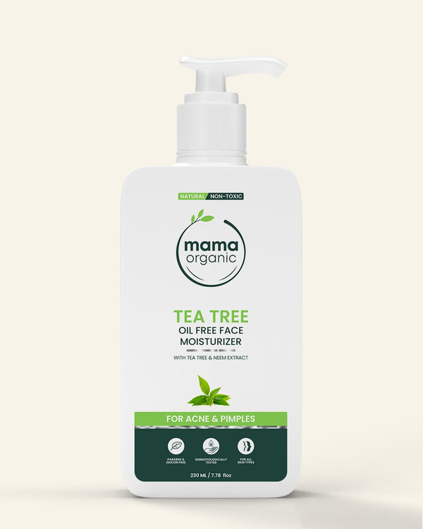Tea Tree Oil Free Face Moisturizer - 230ml For Acne & Pimples With Tea Tree & Neem Extract