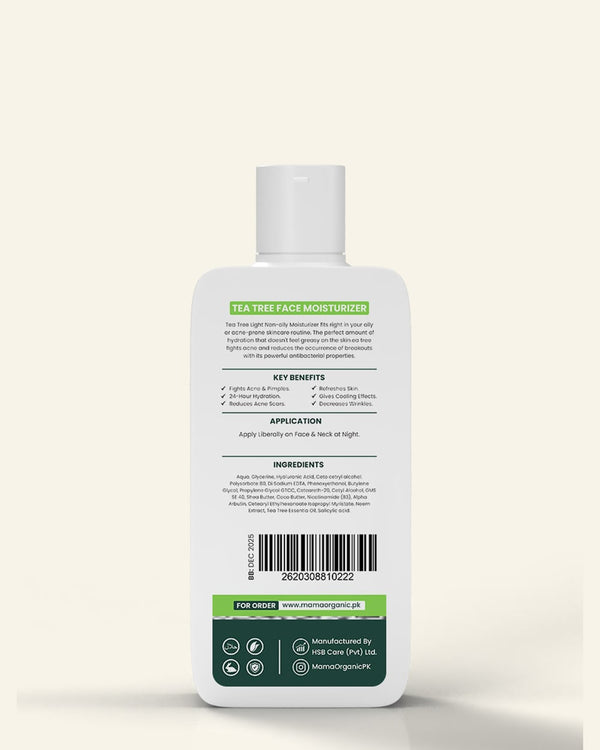 Tea Tree Oil Free Face Moisturizer  - 80ml For Acne & Pimple With Tea Tree & Neem Extract