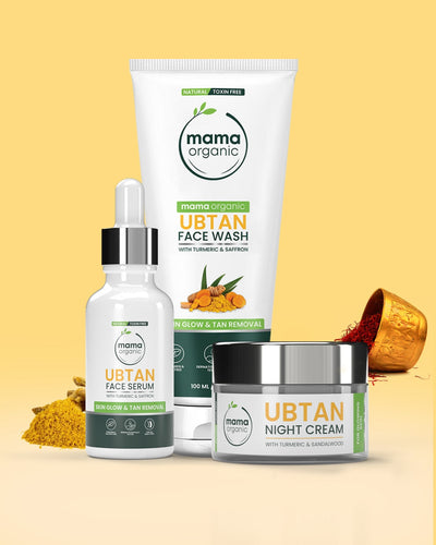 Ubtan Glow & Tan Removal Kit | Face Wash 100ml + Serum 30ml + Cream 50g