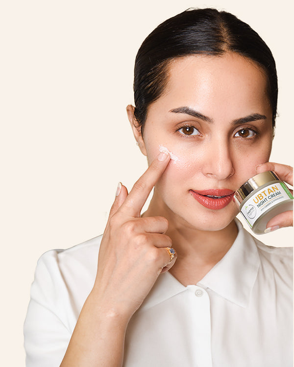 Ubtan Night Cream - 50g For Glowing Skin With Turmeric & Sandalwood