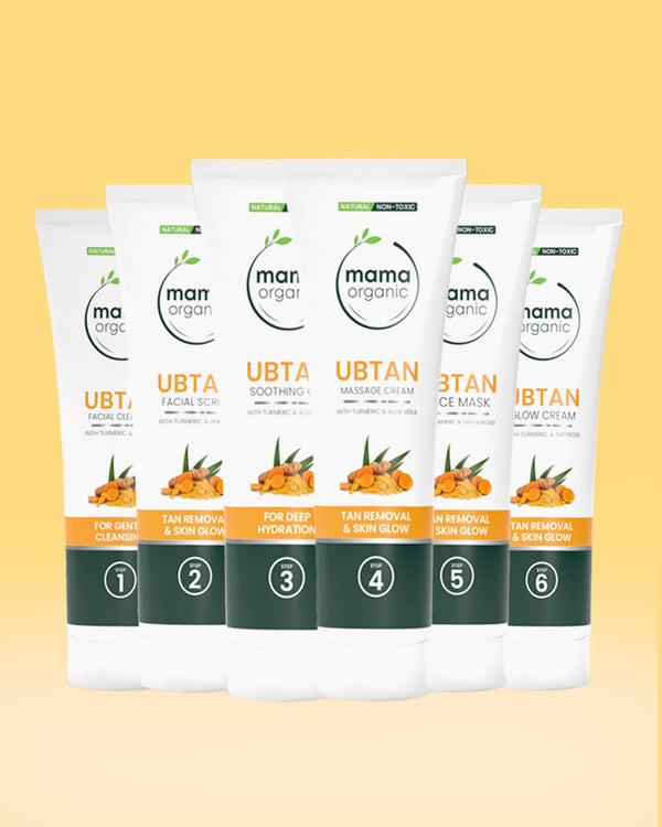 Ubtan Facial Kit for Skin Glow | Cleanser 60ml + Scrub 60ml + Soothing Gel 60ml + Massage Cream 60ml + Mask 60ml + Glow Cream 60ml