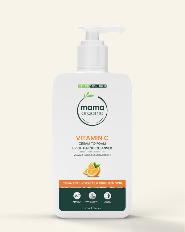 Vitamin C Cream to Foam Facial Cleanser - 230ml For Hydrates & Brighten Skin
