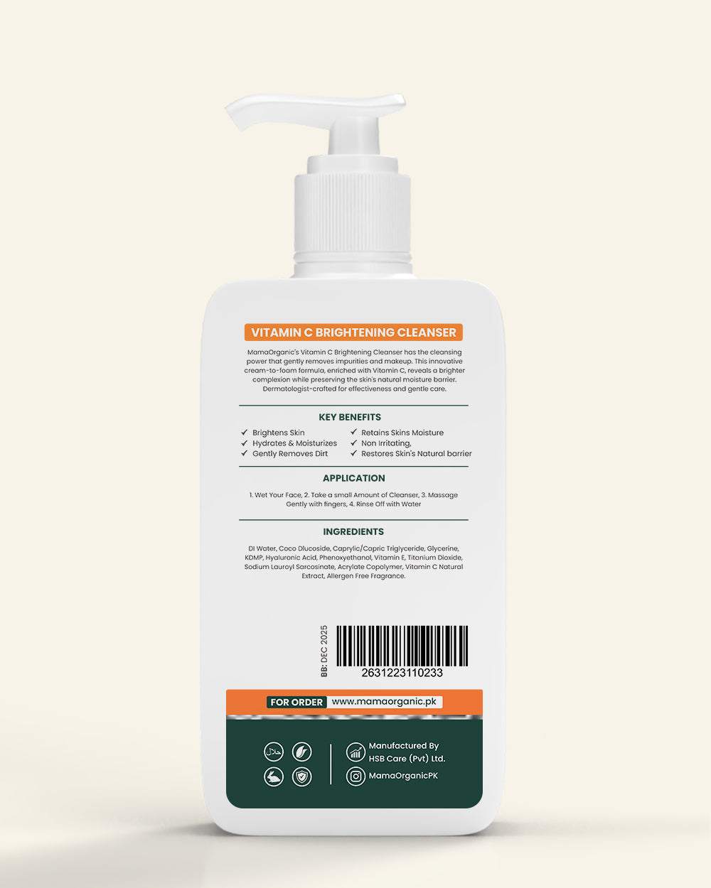 Vitamin C Cream to Foam Facial Cleanser 230ml in Pakistan