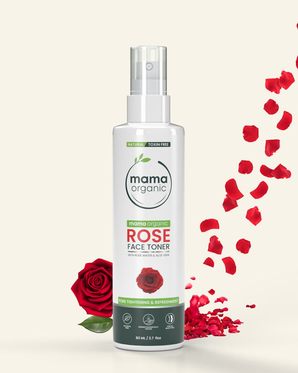 Rose Face Toner - 80ml For Pores Tightening & Refreshing Toner With Rose Water & Aloe Vera