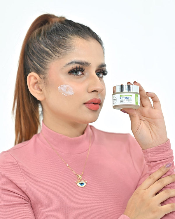 Retinol Night Cream - 50g For Anti-Aging, Reduce Fine Lines & Wrinkles With Retinol & Niacinamide