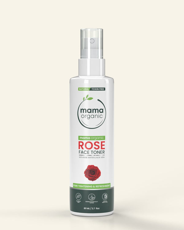 Rose Face Toner - 80ml For Pores Tightening & Refreshing Toner With Rose Water & Aloe Vera